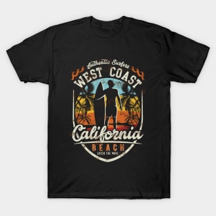 Authentic Surfer West Coast Beach T-Shirt